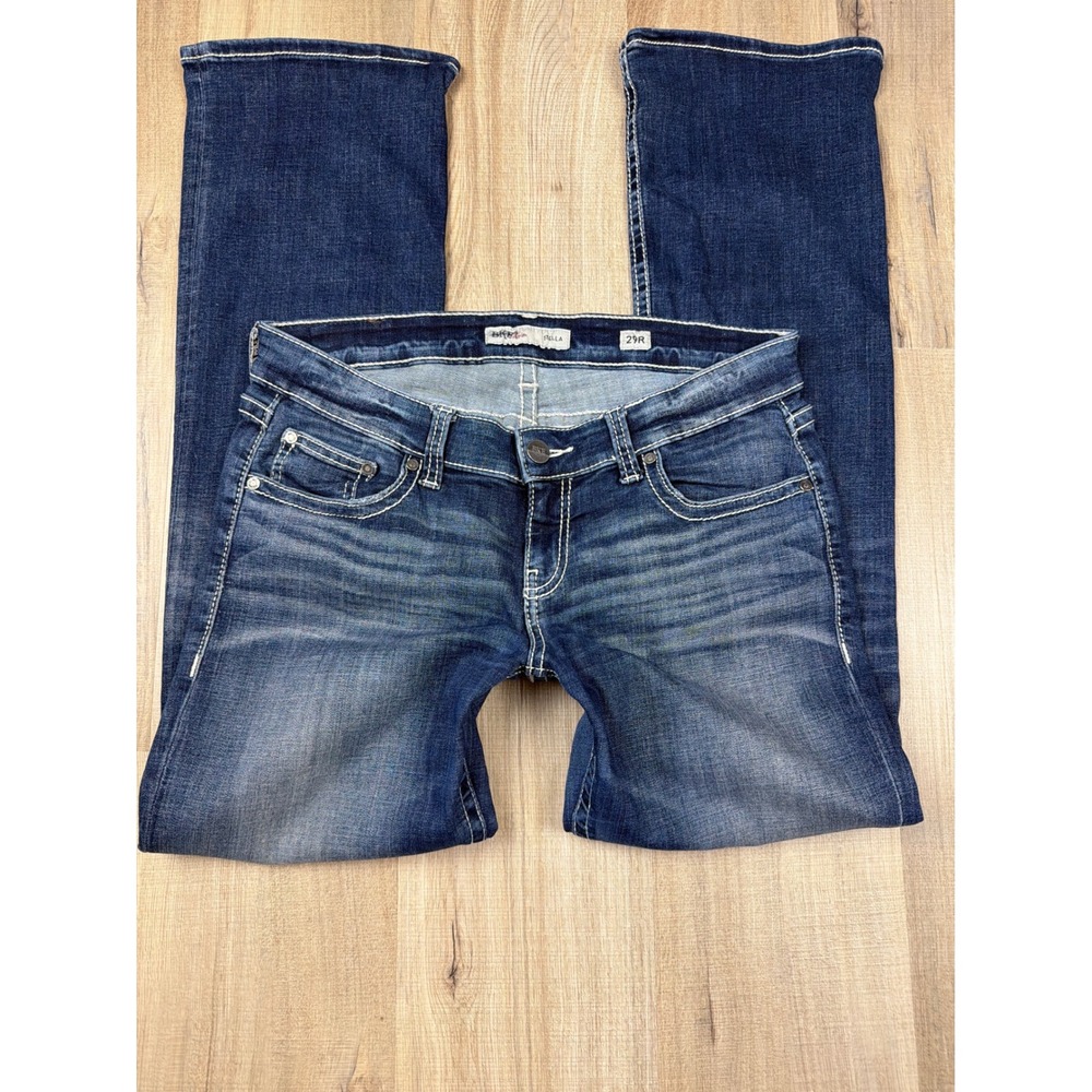 Y2K Buckle BKE Stella Low Rise Boot Cut Blue‎ Embellished Jeans Size 29
